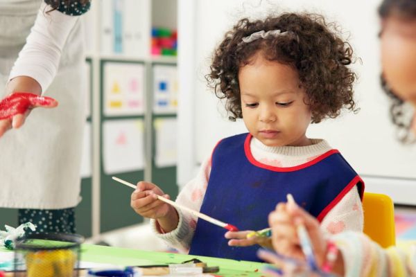 Child painting